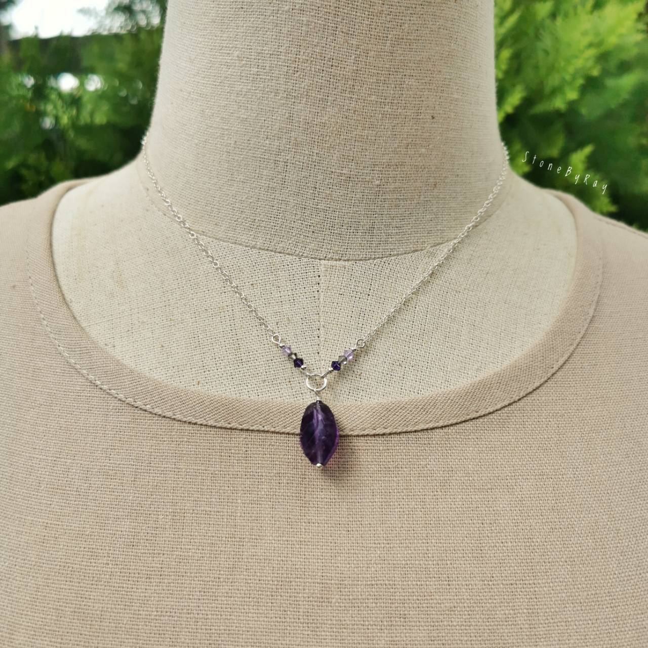 สร้อยคอเงินจี้หินอเมทิสต์ Amethyst