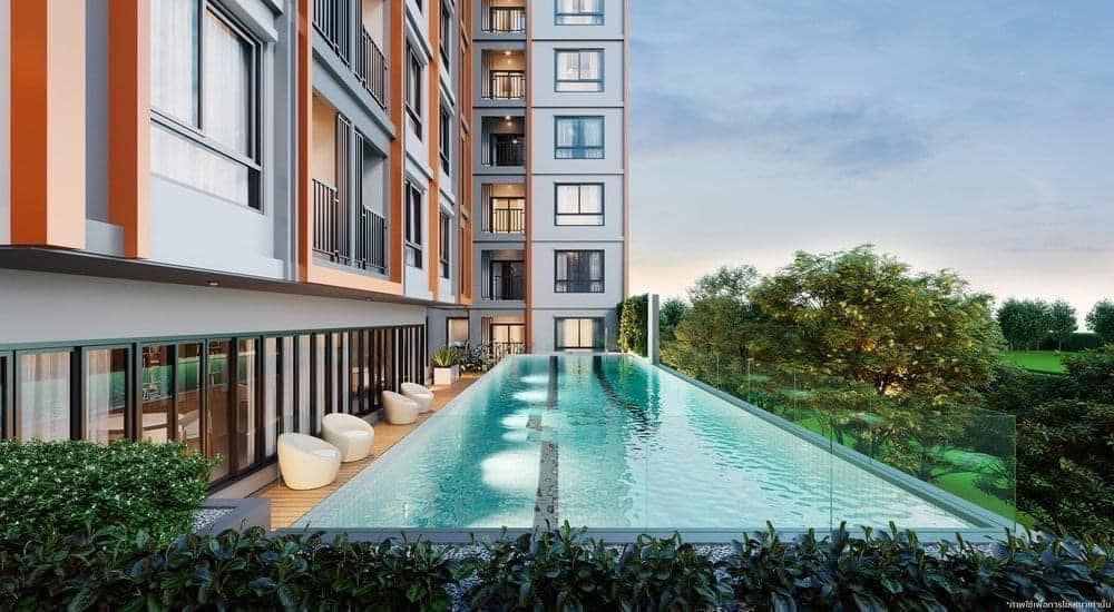 ให้เช่าคอนโด HI Rise Ratchayothin Station (ไฮ ไรส์ รัชโยธิน สเตชั่น) - โซนพื้นที่ BTS รัชโยธิน เกษตร ศรีปทุม - ห้องแบบ 1ห้องนอน 1ห้องน้ำ - ขนาดห้อง 28 ตรม. ชั้น 2 ตึก B