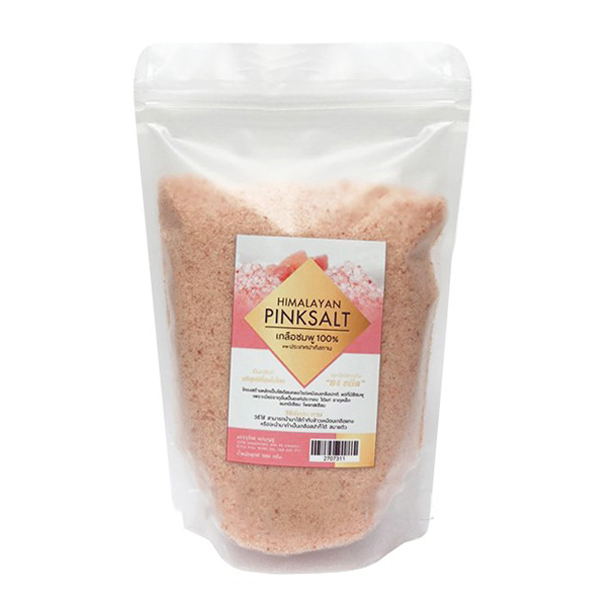 เกลือชมพู แท้100% ชนิดผงป่นหยาบ Himalayan Pink Salt (500 กรัม) แม่บุญชู