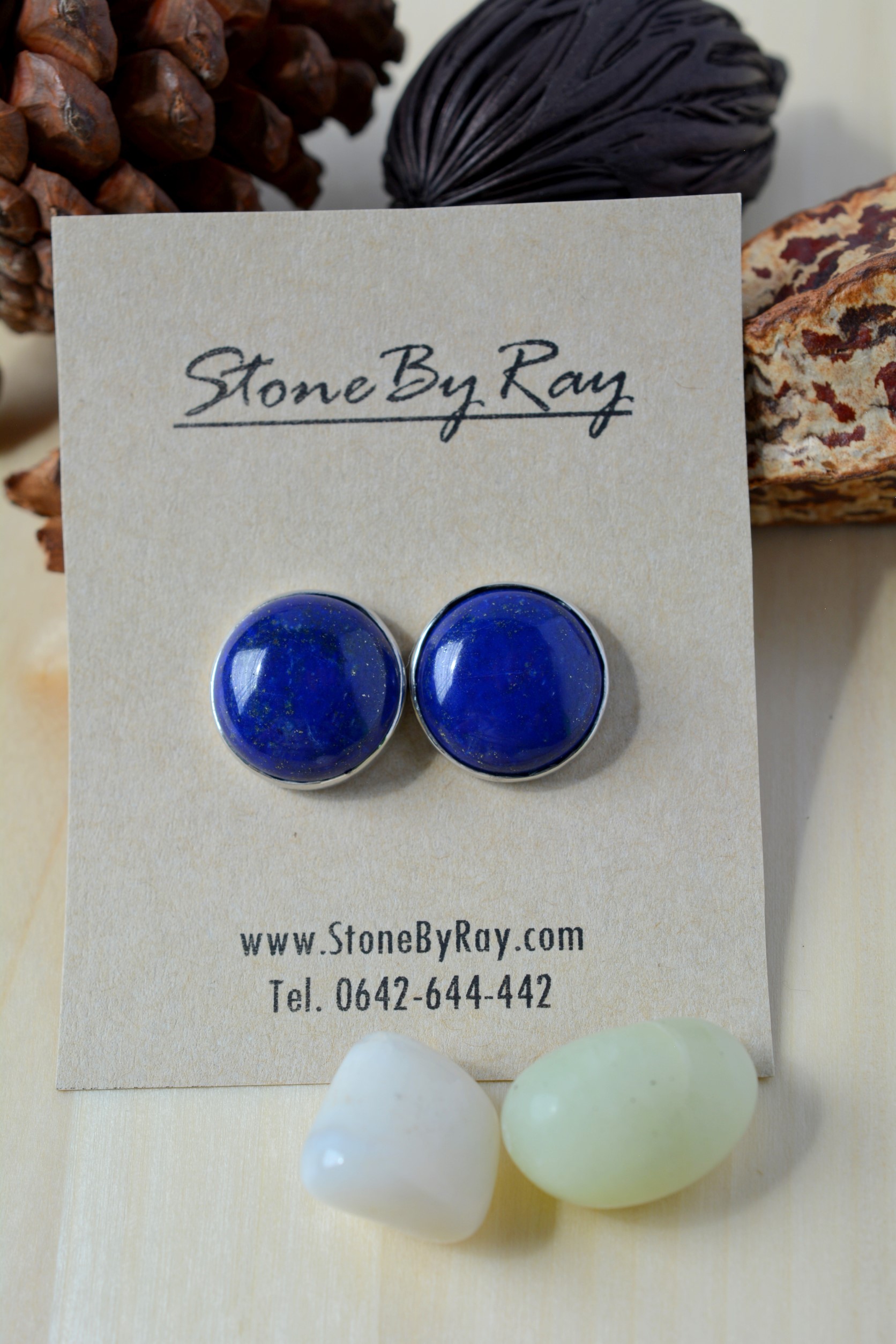 ต่างหูเงินหินลาพิสลาซูลี (Lapis Lazuli)