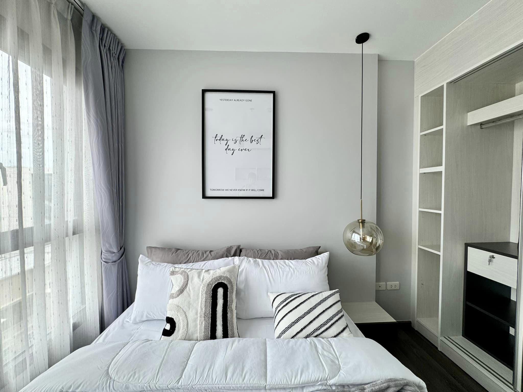 ปล่อยเช่าคอนโด The Base Park East Sukhumvit 77 (เดอะ เบส พาร์คอีสท์ สุขุมวิท 77) - ห้องตกแต่งใหม่เครื่องใช้ไฟฟ้าใหม่ 1ห้องนอน 1ห้องครัว 1ห้องน้ำ 1ห้องนั่งเล่น - ใกล้ BTS อ่อนนุช - ขนาดห้อง 31 ตรม. ชั้น 6 ทิศตะวันออก