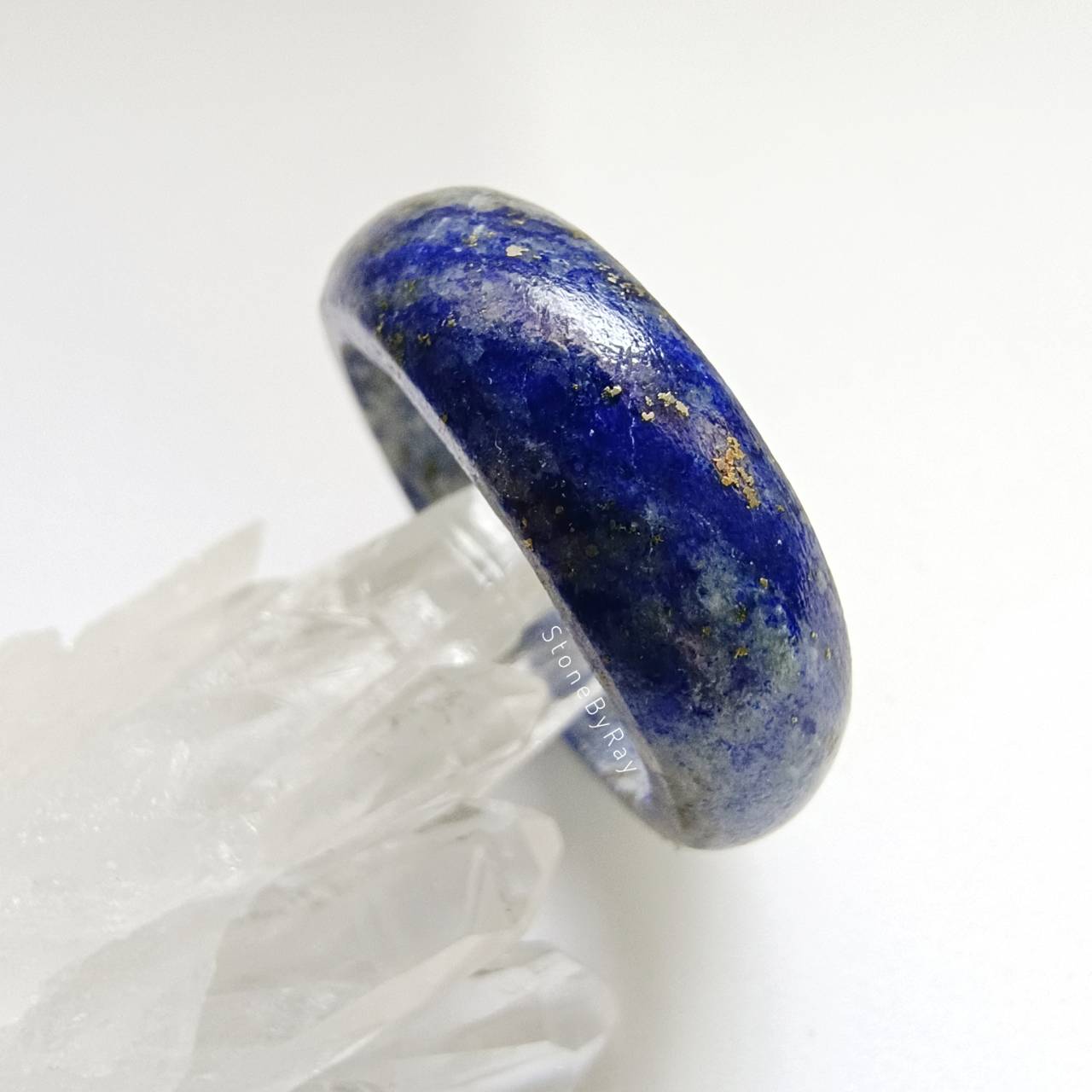 แหวนหินลาพิสลาซูลีเจียรแบบแหวนเกลี้ยงsize65 Lapis Lazuli