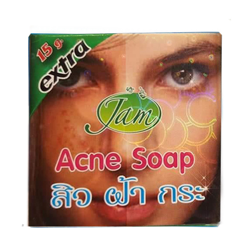 สบู่สิวฝ้ากระ แจม Jam Acne Soap ขนาด 60 กรัม