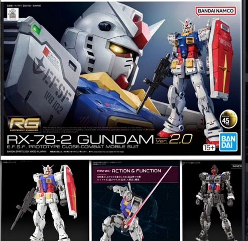 Bandai 4573102671554 RG 1/144 RX-78-2 GUNDAM Ver.2.0