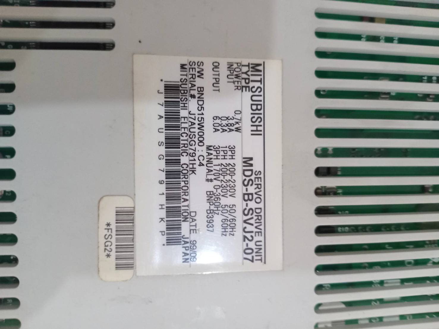MITSUBISHI MDS-B-SVJ2-07 Servo Drive/Servo Control