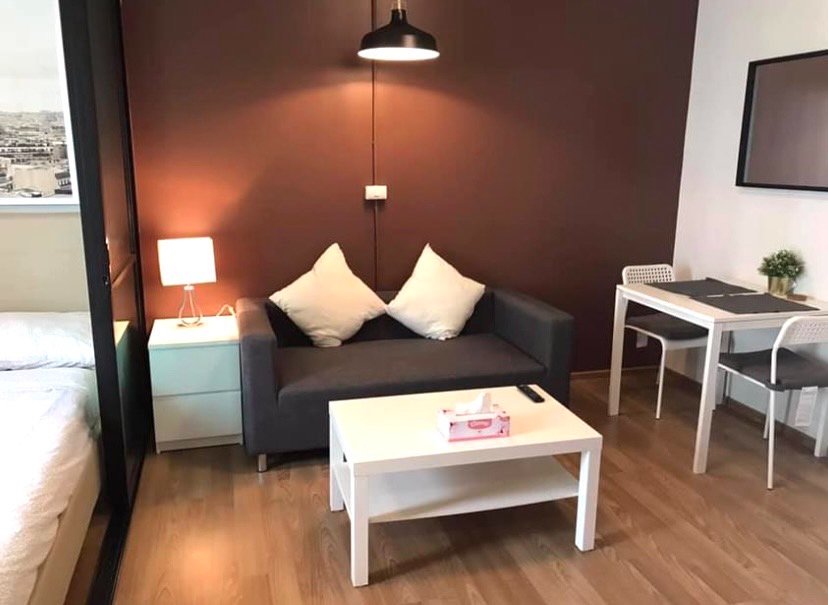 ปล่อยเช่าคอนโด Unio Sukhumvit 72 (ยูนิโอ สุขุมวิท 72) - แต่งสวยน่าอยู่ 1ห้องนอน 1ห้องน้ำ 1ห้องนั่งเล่น - ใกล้ BTS แบริ่ง - ขนาดห้อง 28 ตรม. ชั้น 4 ตึก D