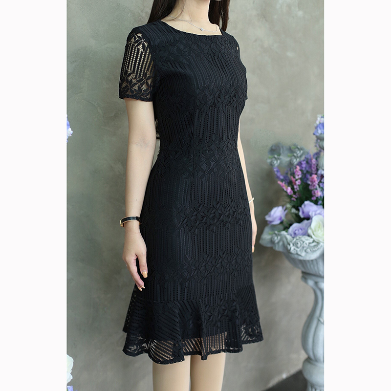 kudapy เดรสสั้นสีดำ ลูกไม้ลายสวย เนื้อผ้าอย่างดี มาในทรงคลาสสิคที่ใส่ได้ตลอด