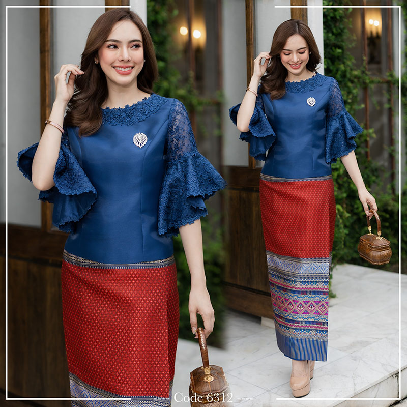 kudapy เสื้อลูกไม้สีชมพู/สีเขียวสี/กรม คอกลอมตอกเลียมตรงคอ แขนทรงบอลลูนผ่าแต่งด้วยลูกไม้เนื้อดี ช่วงตัวอัดกาวมาพร้อมซับในและชิปซ่อนหลัง(เฉพาะเสื้อ)