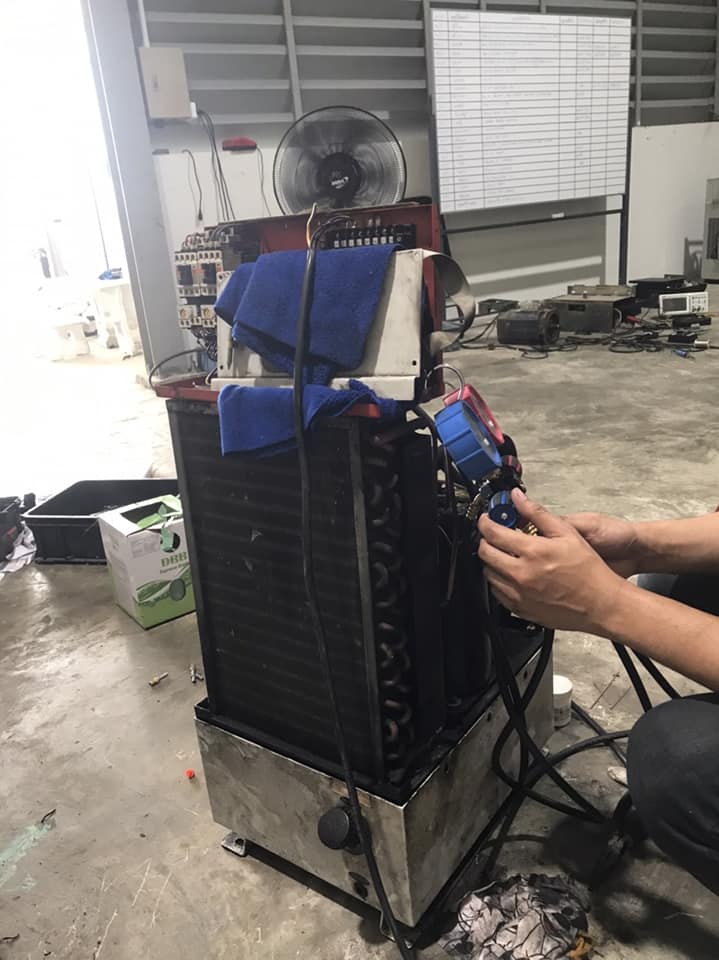 งานซ่อมตู้ Spindle oil cooling
