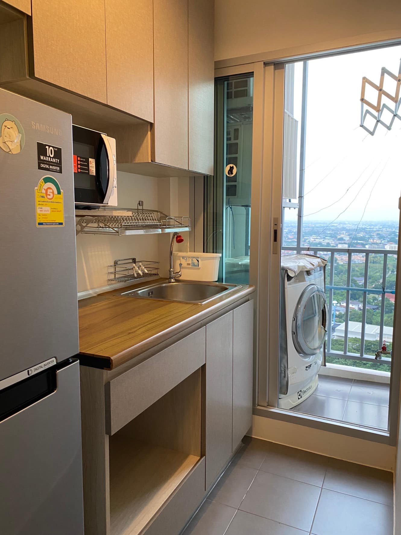 ให้เช่าคอนโด Niche id @ Pakkret Station (นิช ไอดี แอท ปากเกร็ด สเตชั่น) - ตกแต่งเฟอร์ครบน่าอยู่มีเครื่องซักผ้า - การเดินทาง: MRT แยกปากเกร็ด