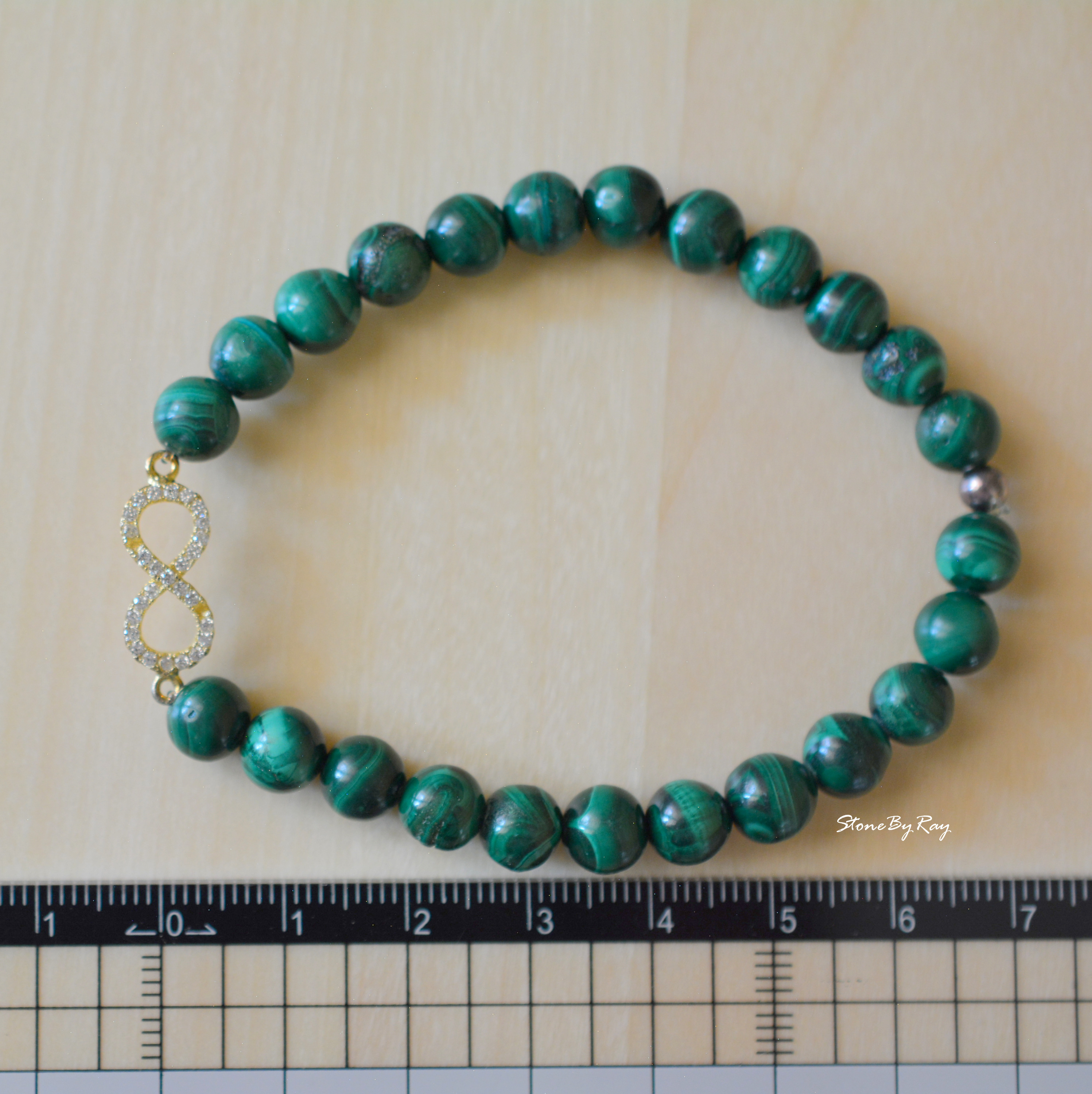 สร้อยข้อมือหินมาลาไคต์ (Malachite)