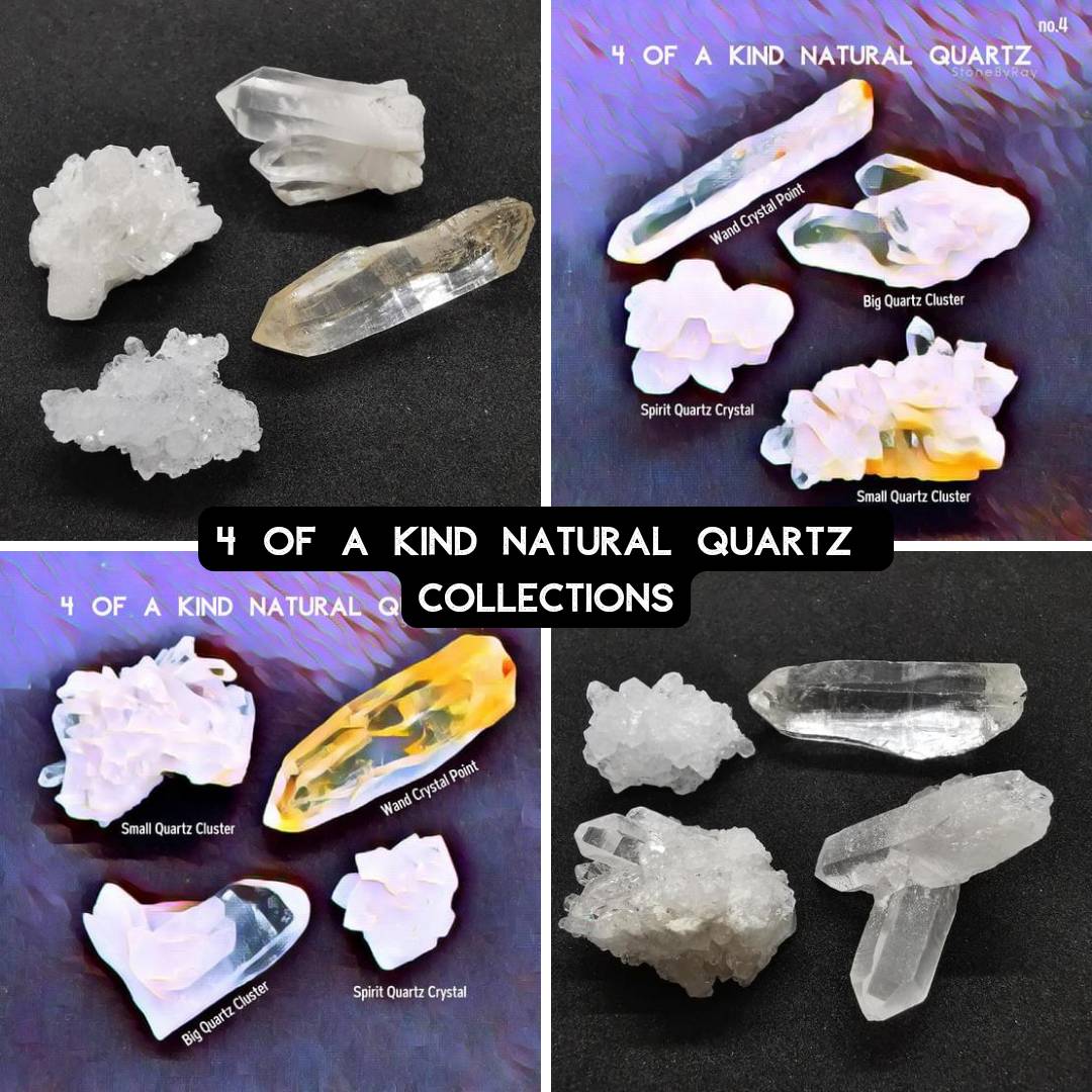 ชุดหินคริสตัลควอตซ์4ชนิด (4 of a Kind Natural Quartz Collection)