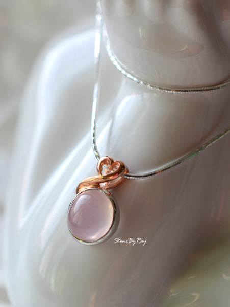 จี้เงินหินโรสควอตซ์(Rose Quartz)