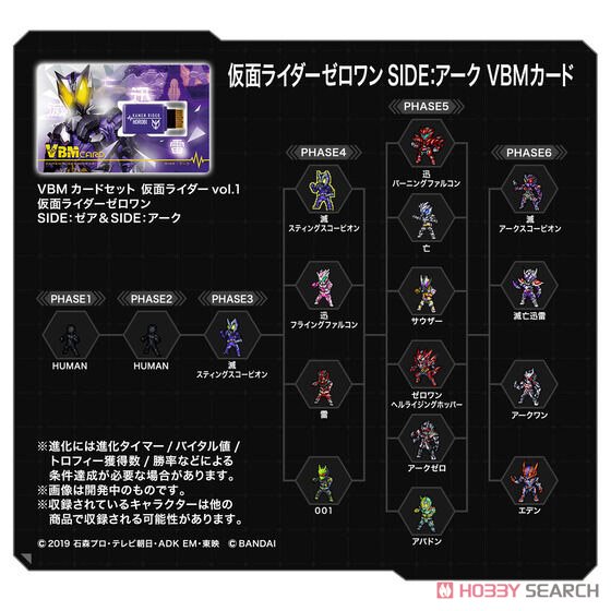 Clearance Sale 4549660723752 vbm card set kamen rider vol.01 kamen rider zero-one side:zea & side:ark
