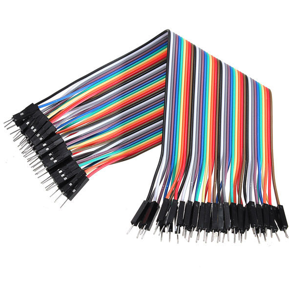 สายไฟ จัมเปอร์ Jumper Wire สายแพ ขั้ว ผู้-ผู้ ยาว 20cm 40 เส้น