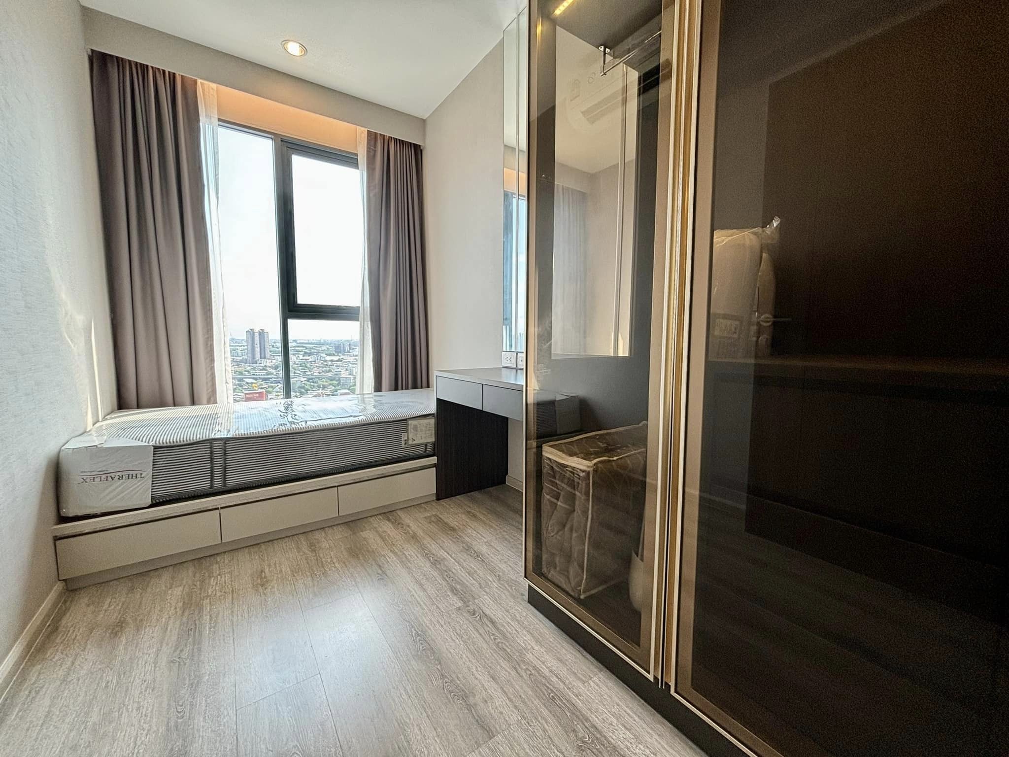 ให้เช่าห้องแบบ 2ห้องนอน 1ห้องน้ำ โซนพื้นที่ BTS อุดมสุข คอนโด IDEO Mobi Sukhumvit 66 (ไอดีโอ โมบิ สุขุมวิท 66) ขนาดห้อง 53 ตรม. ชั้น 25