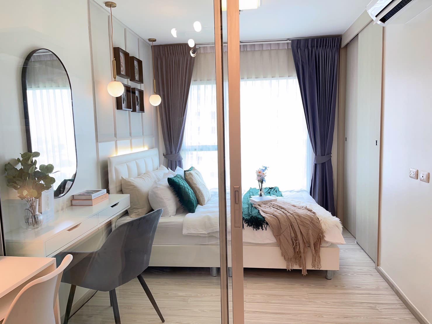 ขายห้องสวยน่าอยู่ตกแต่งอย่างดี MRT บางกระสอ สอบถามแอด Line ID : Smile-easy ที่ Aspire Rattanathibet 2