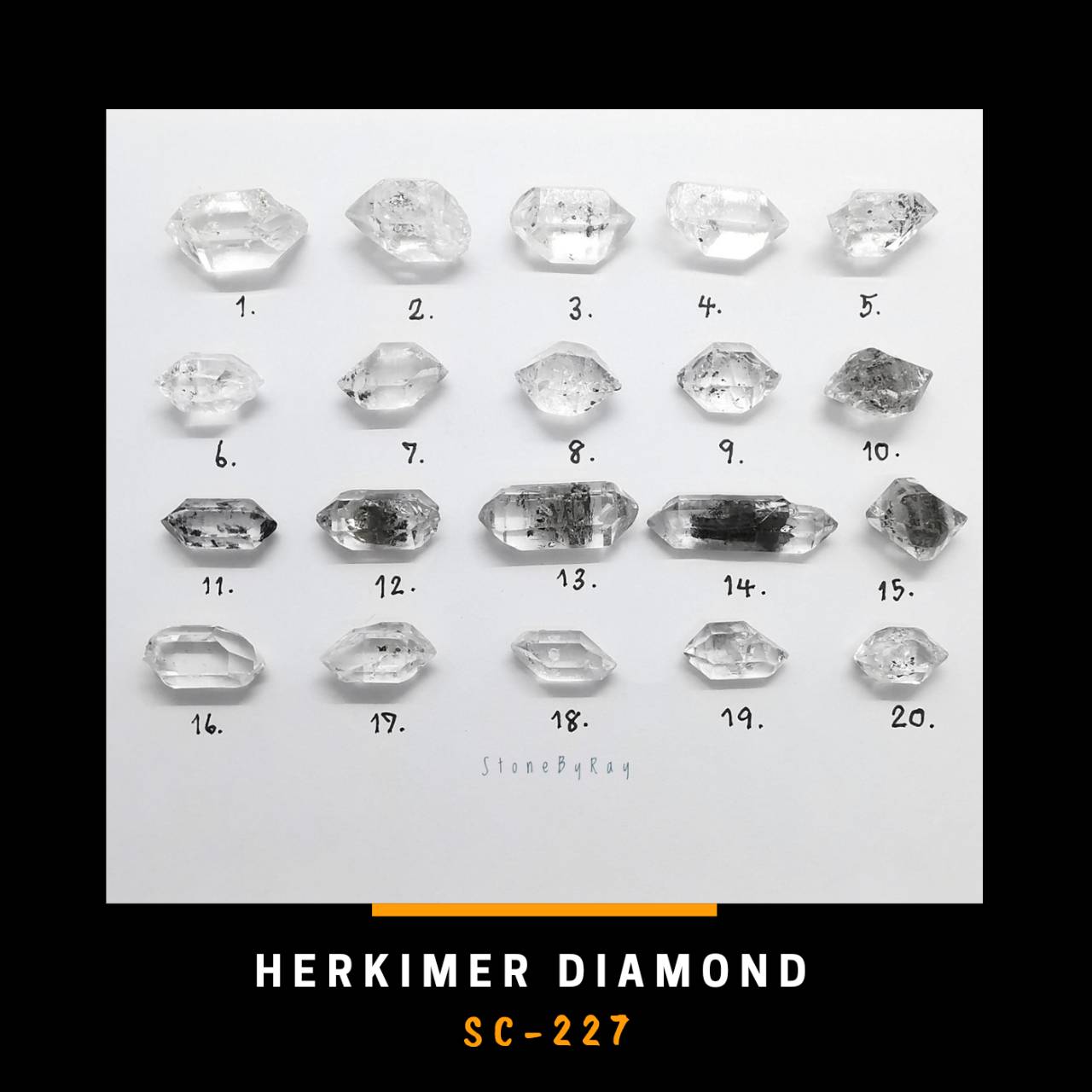 หินคริสตัลเฮอร์คิเมอร์ Herkimer Diamond