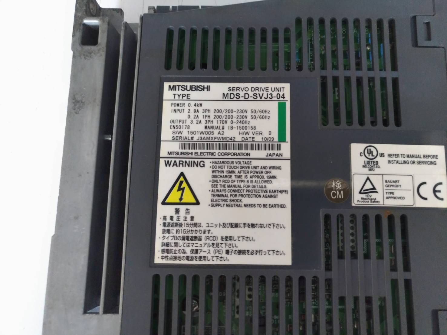 MITSUBISHI MDS-D-SVJ3-04 SERVO DRIVE