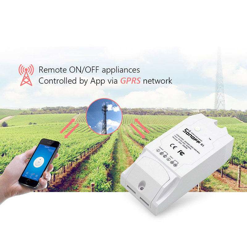 SONOFF G1 : สวิตซ์ควบคุมเปิดปิดไร้สายซิมโทรศัพท์ (SIM Card)