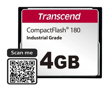 TransCend, Compact Flash Card, 4Gb,CF180,CF180I,Industrial Grade,TS4GCF180