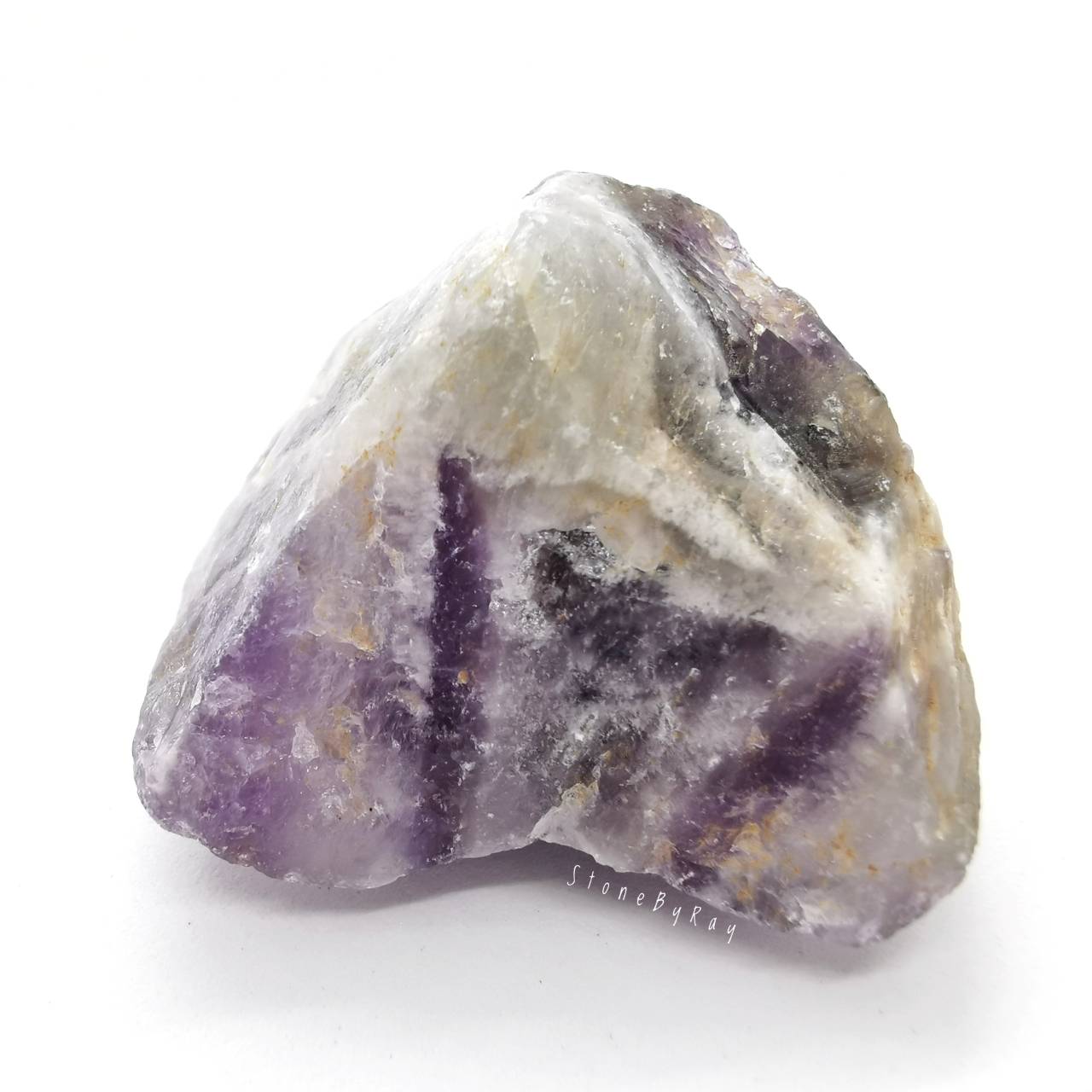 หินเชฟรอนอเมทิสต์ก้อนธรรมชาติ Chevron Amethyst
