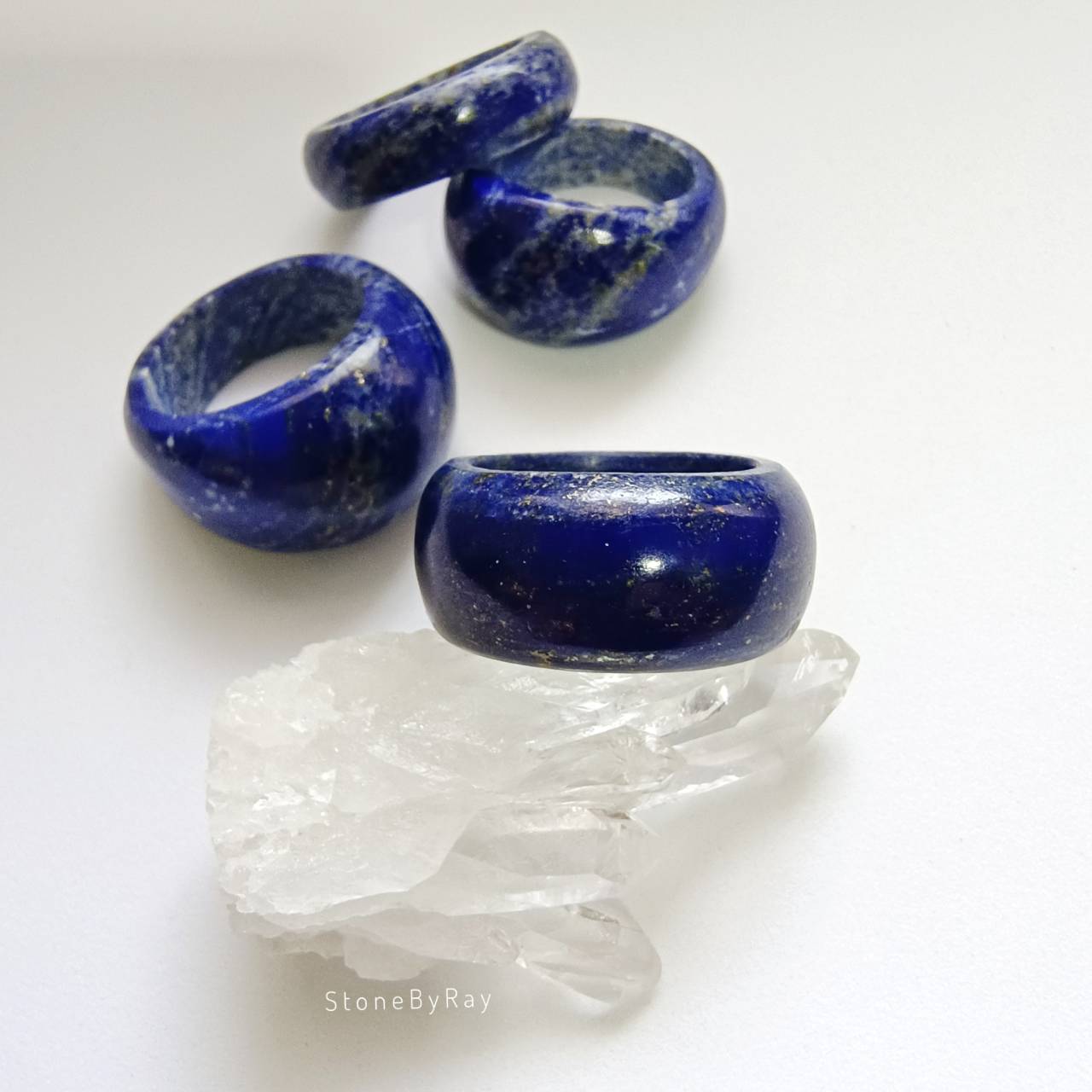 แหวนหินลาพิสลาซูลีเจียรแบบแหวนเกลี้ยงsize63 Lapis Lazuli