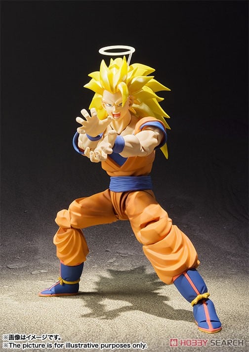 Bandai 4573102668738 S.H.FIGUARTS SUPER SAIYAN 3 GOKU REISSUE