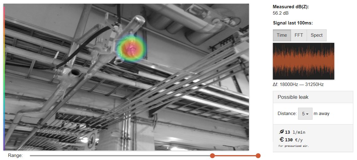 Acoustic camera AIR LEAK DETECTION