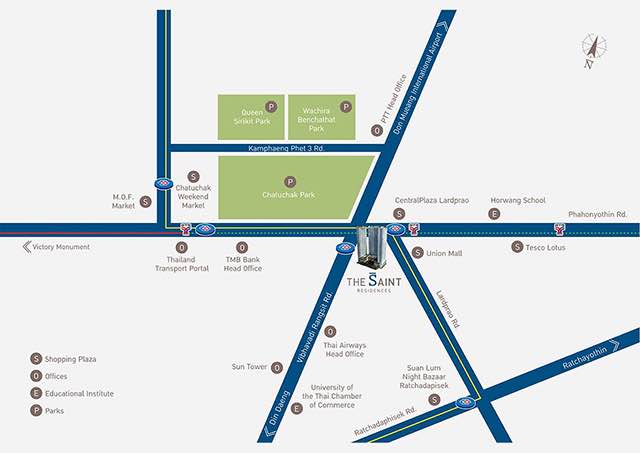 ให้เช่าคอนโด The Saint Residences ( เดอะ เซนต์ เรสสิเด้นเซส )