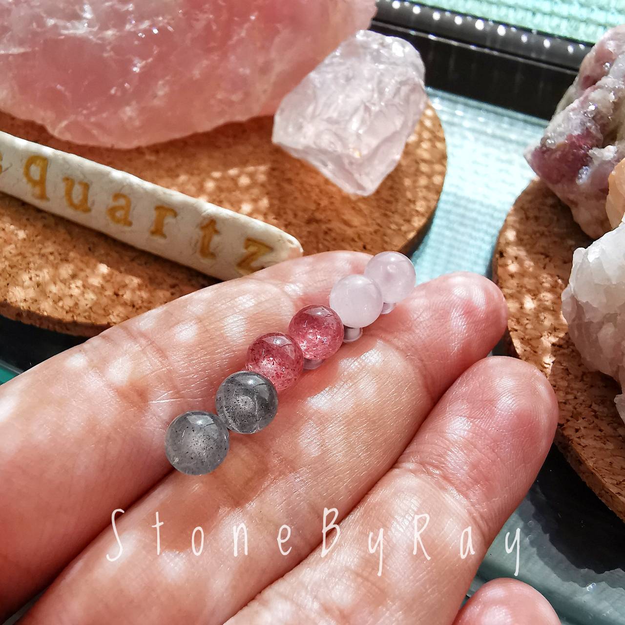 ต่างหูเงินหินลาบราโดไลท์ Labradorite