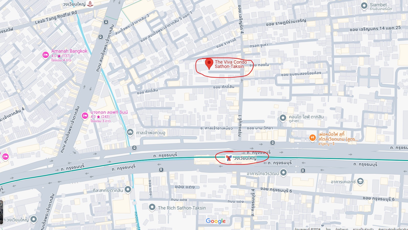 ปล่อยเช่าคอนโด The Viva Condo Sathorn - Taksin (เดอะ วีว่า คอนโด สาทร – ตากสิน) - 1ห้องนอน 1ห้องน้ำ 1ห้องนั่งเล่น - ใกล้ BTS วงเวียนใหญ่ - ขนาดห้อง 35 ตรม. ชั้น 4