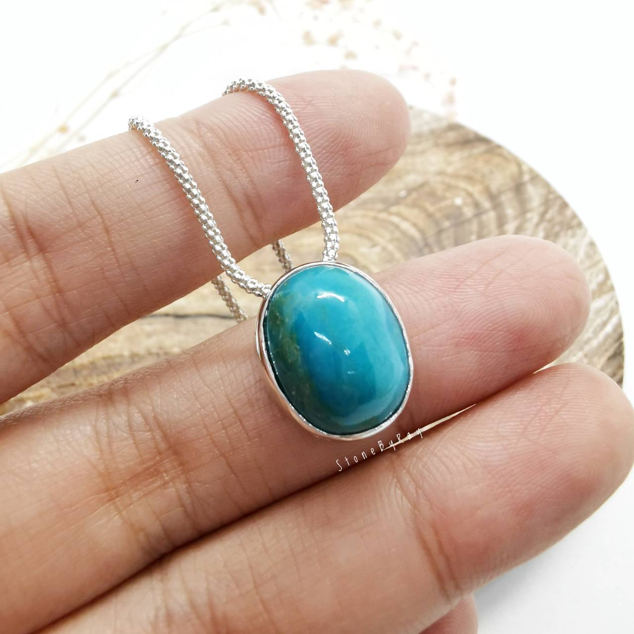 สร้อยคอเงินจี้หินเทอร์ควอยส์ Turquoise