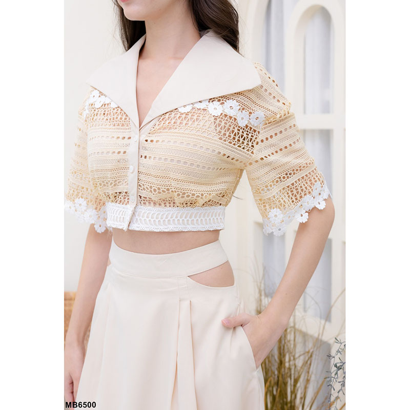 kudapy ชุด Set เสื้อครอป + กระโปรงยาวสีครีม บอกเลยว่าห้ามพลาดน้าา รุ่นนี้ใส่แบบชิคๆ ไปคาเฟ่ ไปเที่ยว ได้หลายลุคเลย