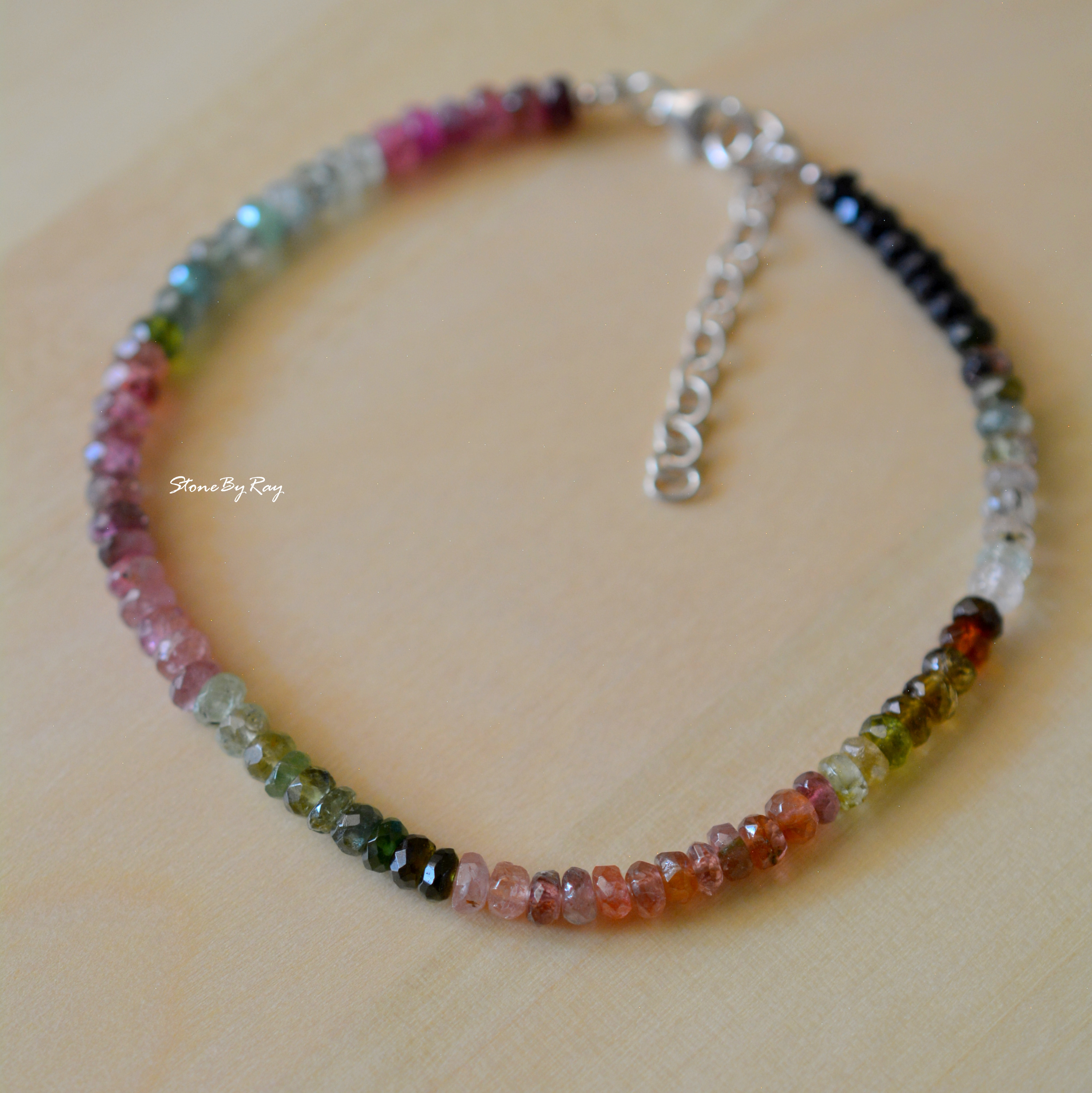สร้อยข้อมือหินทัวมาลีน Tourmaline