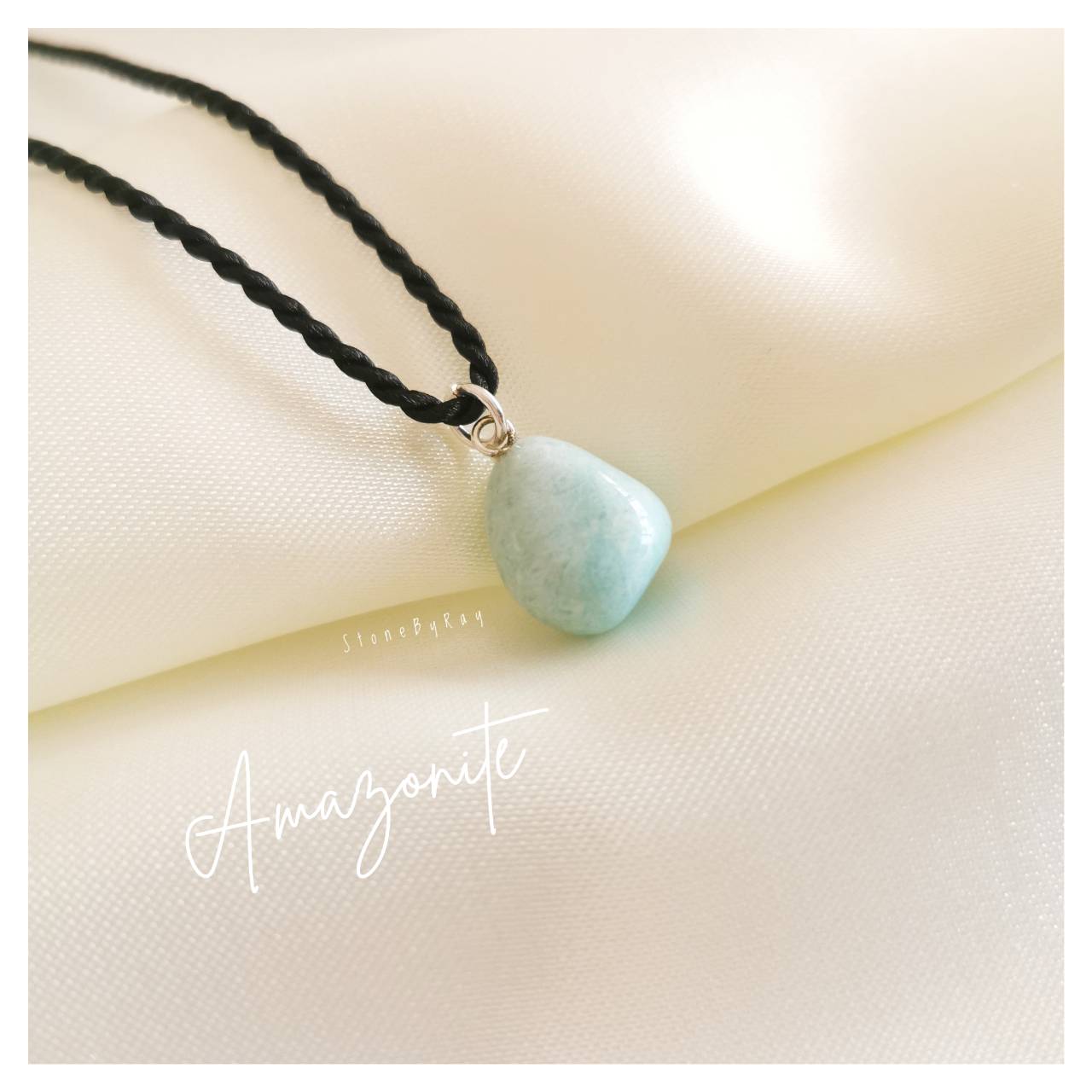 สร้อยคอเชือกจี้หินอมาโซไนท์ Amazonite