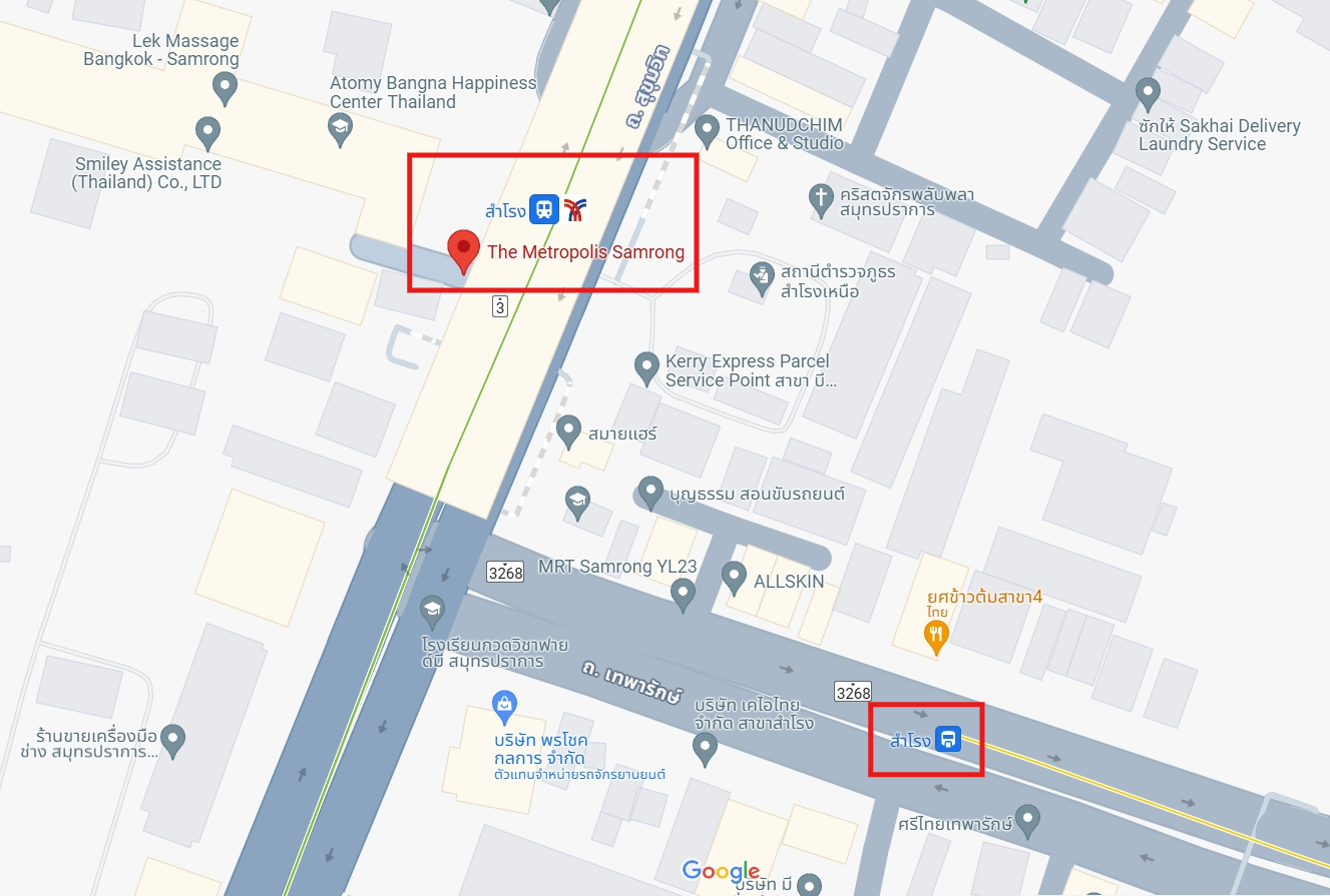 ปล่อยเช่าคอนโด เมโทรโพลิส สำโรง อินเตอร์เชนจ์ (The Metropolis Samrong Interchange) - 1ห้องนอน 1ห้องน้ำ 1ห้องนั่งเล่น - ใกล้ BTS สำโรง - ขนาดห้อง 35 ตรม. ชั้น 14 ตึก A