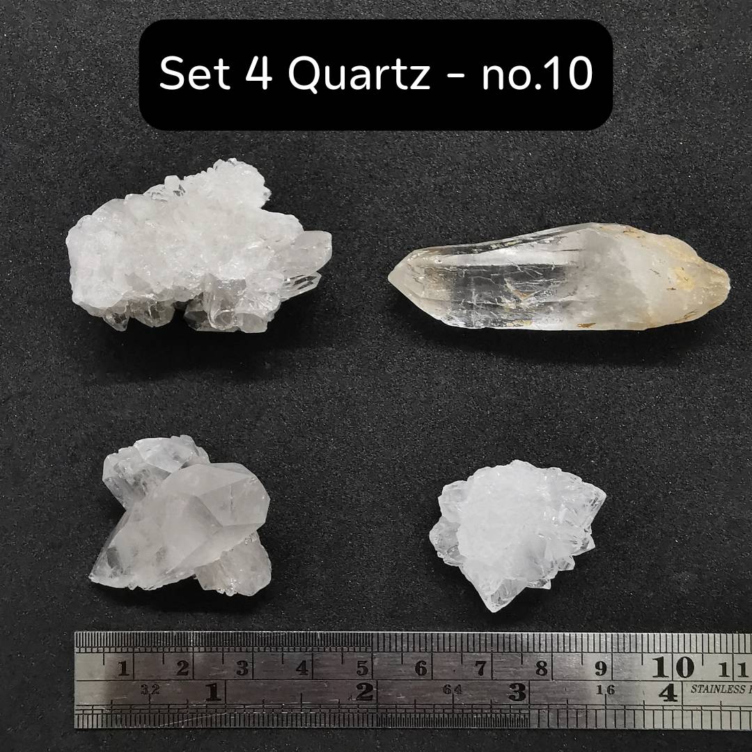 ชุดหินคริสตัลควอตซ์4ชนิด (4 of a Kind Natural Quartz Collection)