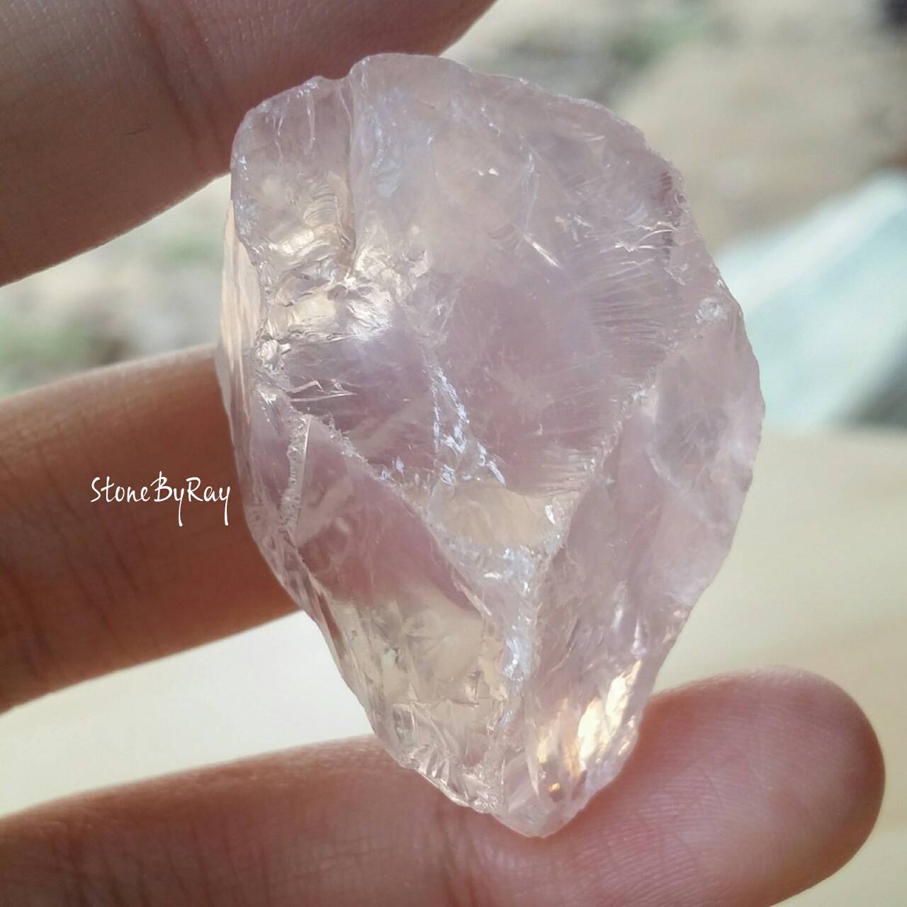 หินโรสควอตซ์ก้อนธรรมชาติ(Rose Quartz)