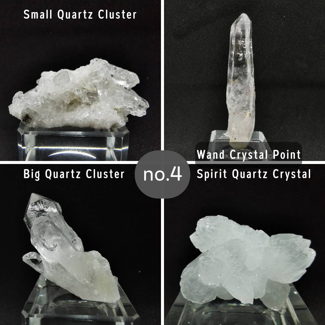 ชุดหินคริสตัลควอตซ์4ชนิด (4 of a Kind Natural Quartz Collection)