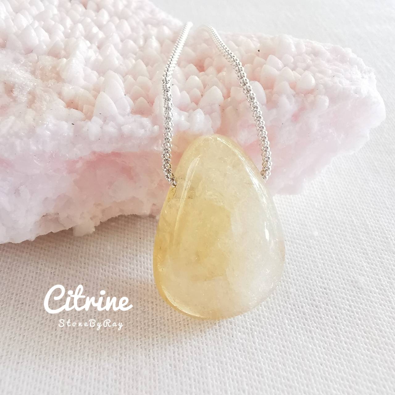 สร้อยคอเงินจี้หินซิทริน