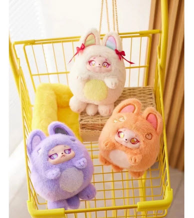 แบบสุ่ม 6936692730762 puff colorful ball family zipper crossbody bag blind box