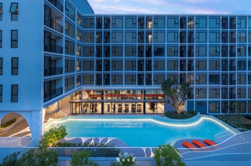 ให้เช่าห้องใหม่แบบ 1ห้องนอน 1ห้องน้ำ 1ครัวแยก โซนพื้นที่ ม.เกษตร BTS เสนานิคม คอนโด Kave Seed Kaset (เคฟ ซี๊ด เกษตร) Low Rise ขนาดห้อง 28.7 ตรม. ชั้น 3 ตึก C