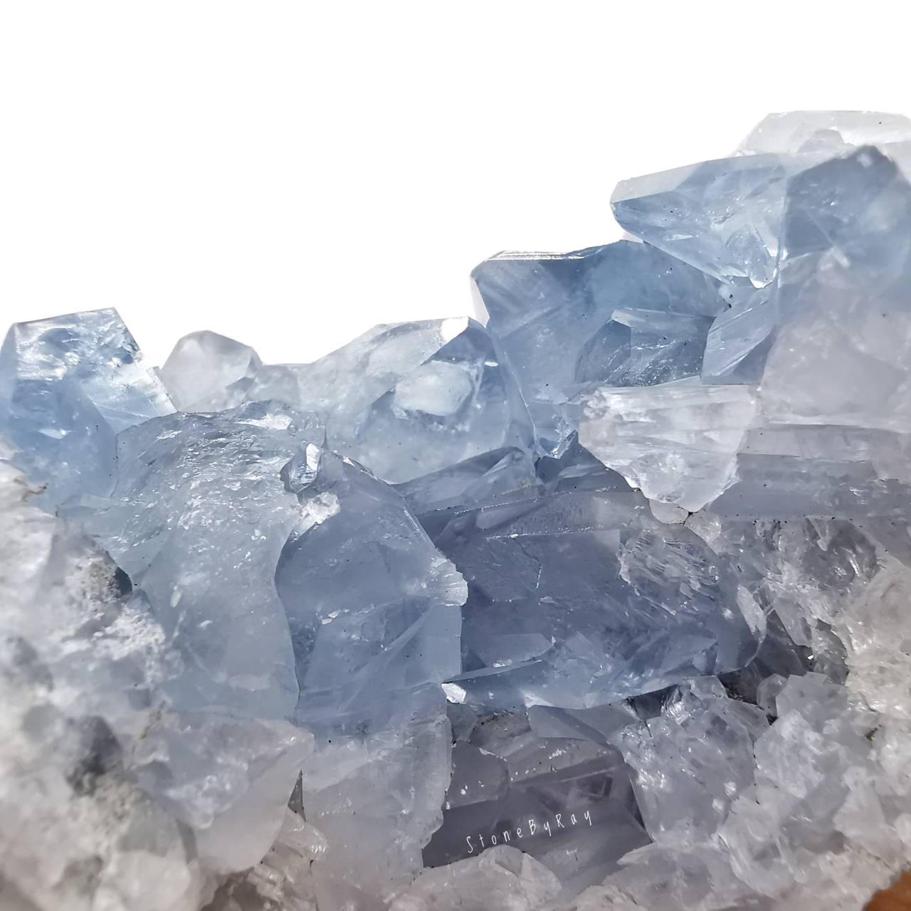 หินเซเลสไทน์ผลึกธรรมชาติ Celestine