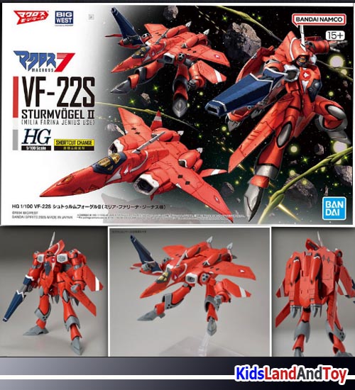 Bandai 4573102683243 HG 1/100 VF-22S STURMVÖGEL Ⅱ MILIA FARINA JENIUS USE