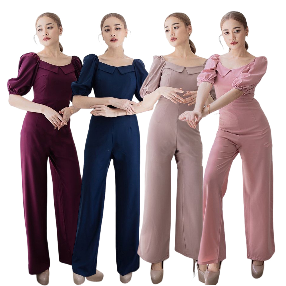 kudapy จั้มขายาวสีแดงไวน์ /โอวัลติน/สีกรม /สีชมพู จั้มคอกว้างแต่งโบว์เล็ก แขนสั้น ทำให้ดูดี จั๊ม 2in1 สาวๆชอบความทะมัดทะแมงมาเอารุ่นนี้ไปครองครองเลยค่ะ