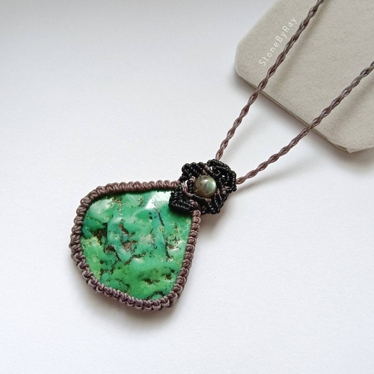 สร้อยคอเชือกถักจี้หินเทอร์ควอยส์ Turquoise
