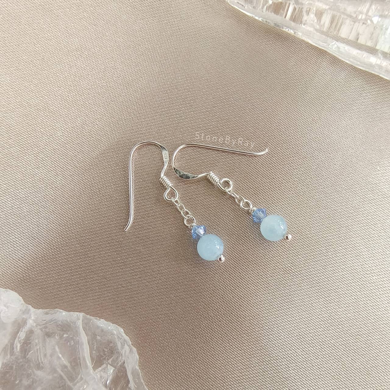 Setสร้อยคอเงินหินอความารีน Aquamarine