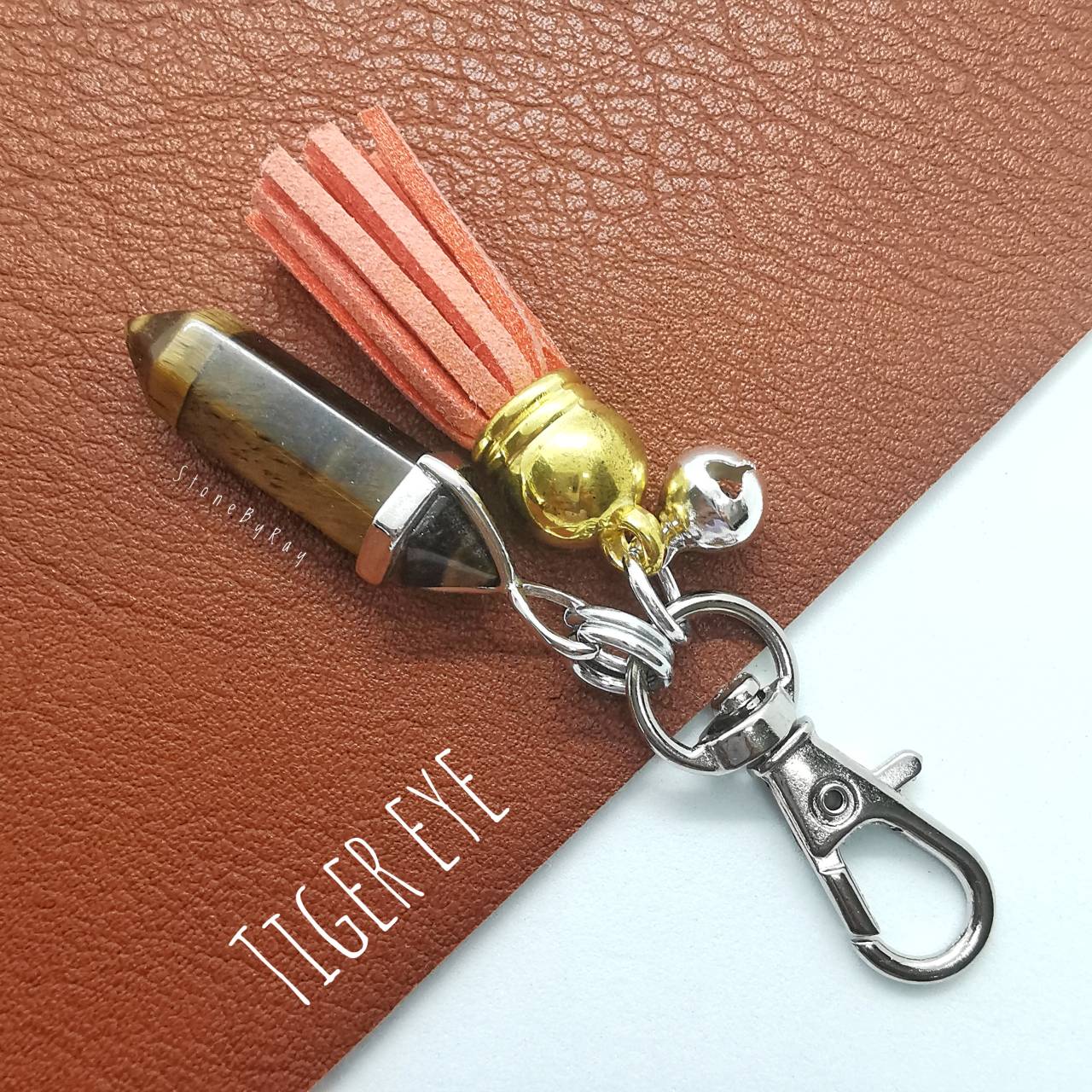 พวงกุญแจหินตาเสือ Tiger eye