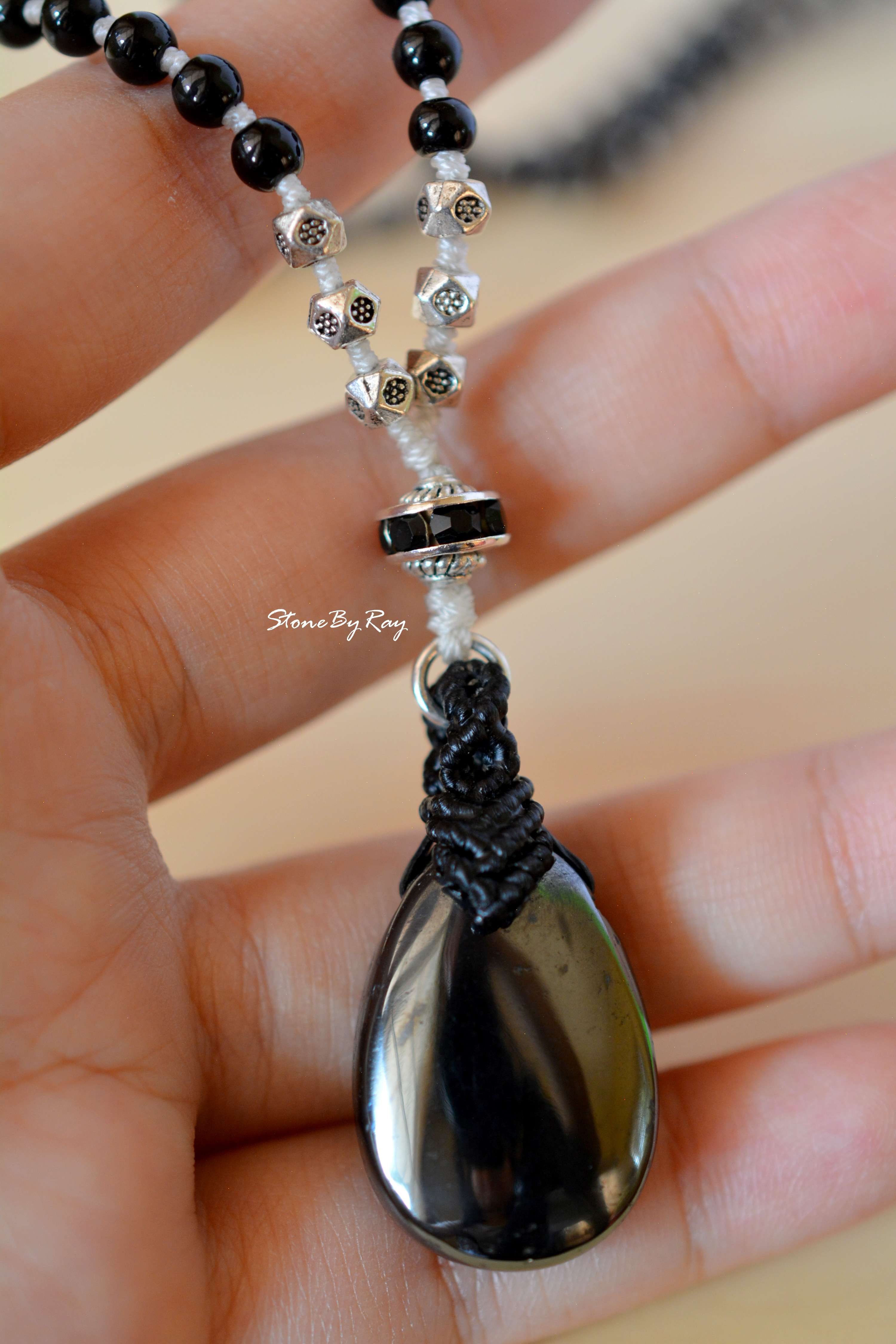 สร้อยคอมงคล108จี้หินเฮมาไทต์(Hematite)